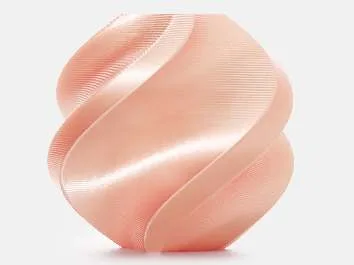 Модель витой вазы, напечатанная глянцевым филаментом PLA Silk цвета розового золота